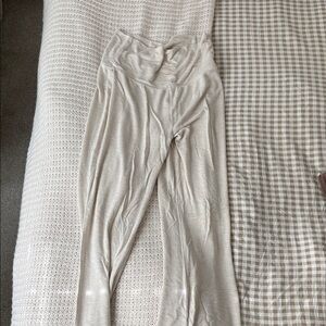 Beige High-Waisted Pants